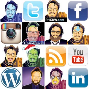 Social media faces of MikerDzign